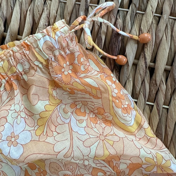 Revolve Callita Short in Orange Retro Paisley - Picture 4 of 4